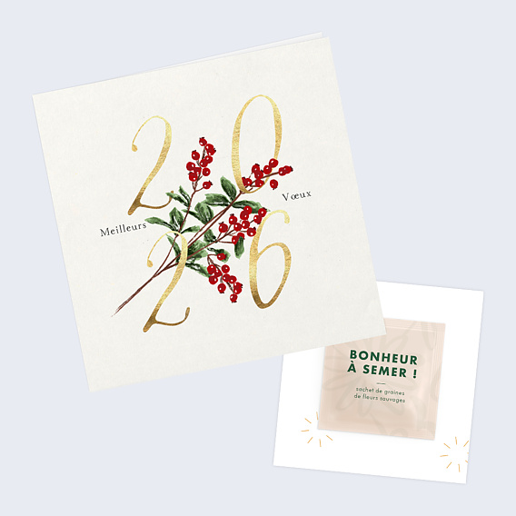 Carte de voeux Joli Brin avec Graines Après 1