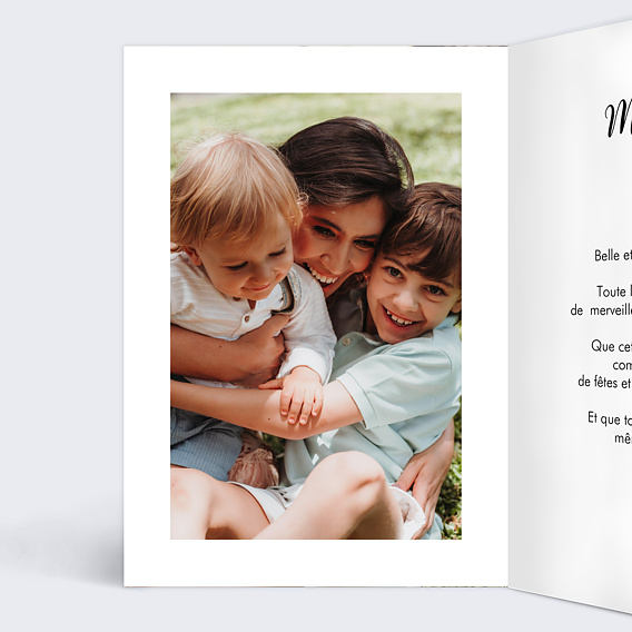 Carte de voeux Végétal Colorée Intérieur Gauche