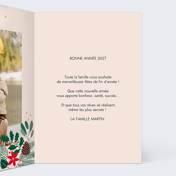Carte de Voeux Particuliers Herbier d'Hiver