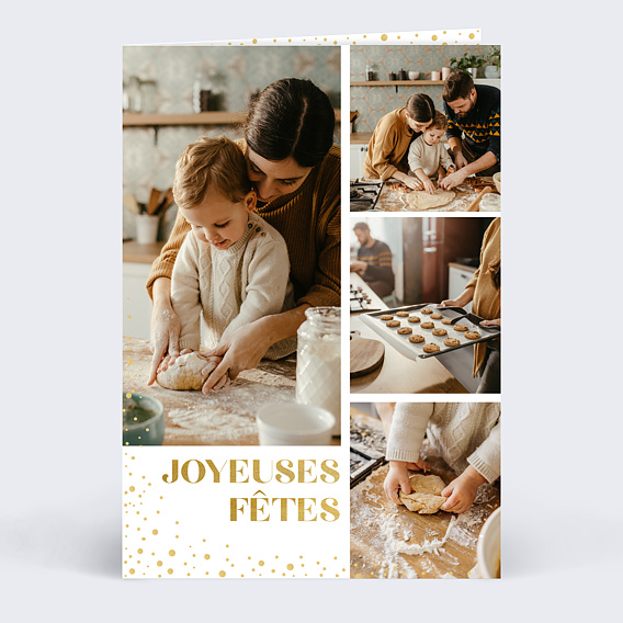 Carte de Voeux Particuliers Petits Flocons