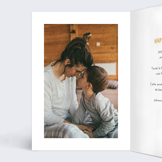 Carte de voeux Forme Sapin Intérieur Gauche