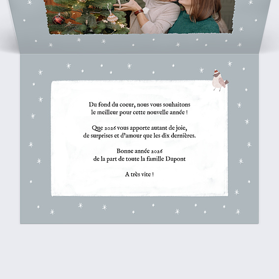Carte de Voeux Particuliers Calendrier chalet
