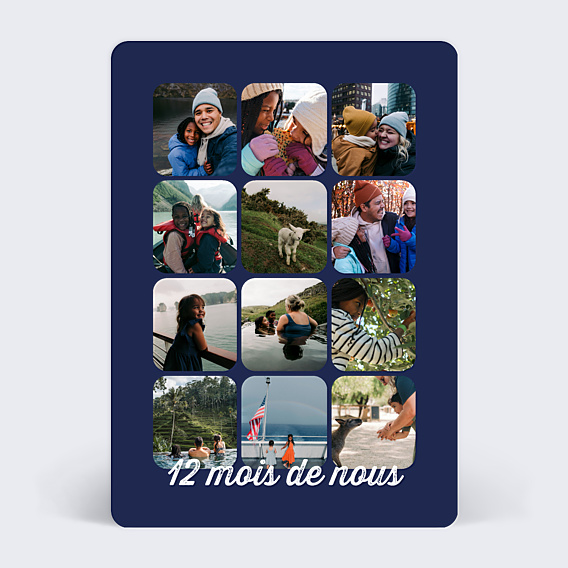 Carte de Voeux Particuliers Grille arrondie
