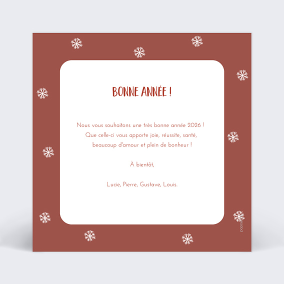 Carte de voeux Chocolat Chaud Verso