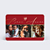 Carte de Voeux Particuliers Multiphotos Rouge