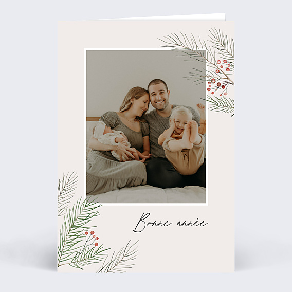 Carte de Voeux Particuliers Botanique Hivernale