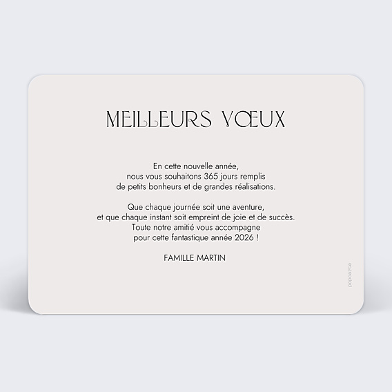 Carte de Voeux Particuliers Portrait famille de 5