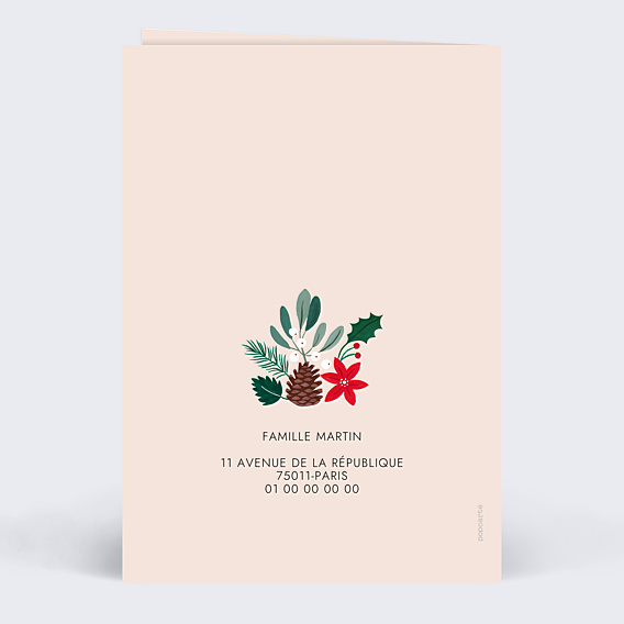 Carte de Voeux Particuliers Herbier d'Hiver