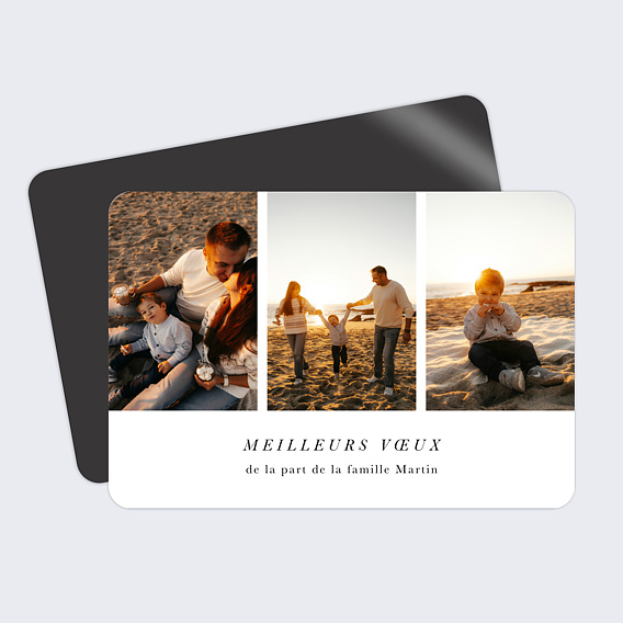 Carte de voeux Triptyque classique