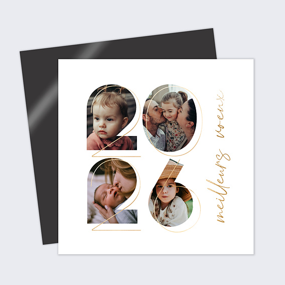 Carte de voeux Original Photo Année Après 4