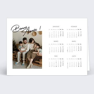 Carte de Voeux Personnalisables Calendrier Meilleurs Voeux