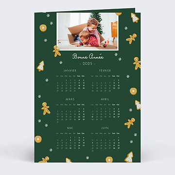 Carte de Voeux Particuliers Calendrier Pain d'pices