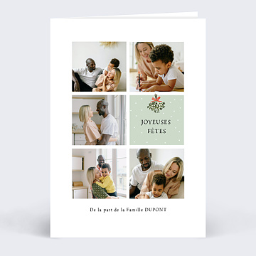 Carte de Voeux Personnalisables Gui Aquarelle