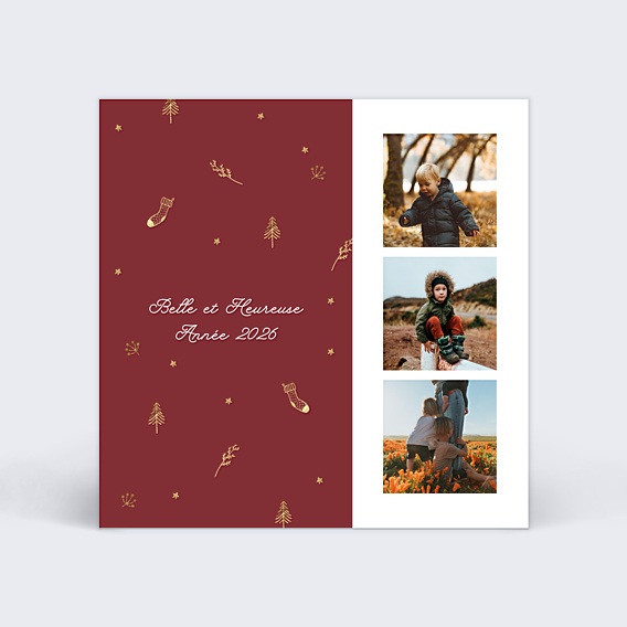 Carte de Voeux Particuliers Pattern ocre
