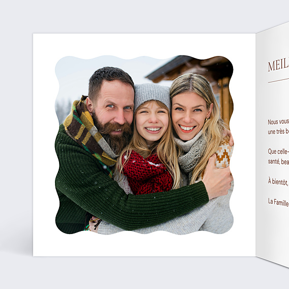 Carte de Voeux Particuliers Votre photo en aquarelle