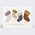 Carte de Voeux Particuliers Famille Chaussettes