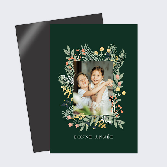 Carte de voeux Cadre Floral Élégant