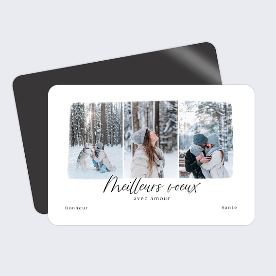 Carte de Voeux Particuliers Triptyque Original
