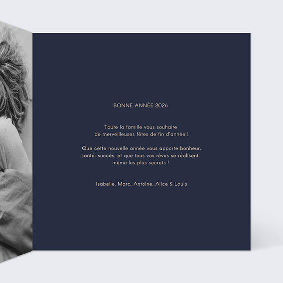 Carte de voeux Boules Magiques Intérieur Droit