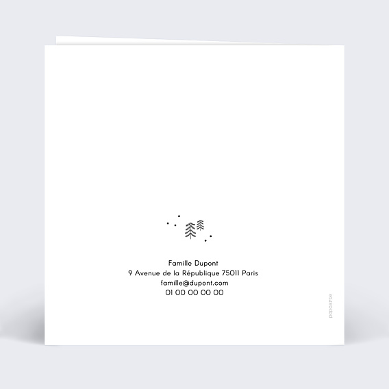 Carte de voeux Beaux Voeux Dorés I Verso