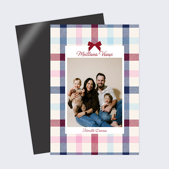 Carte de Voeux Particuliers Tartan champêtre