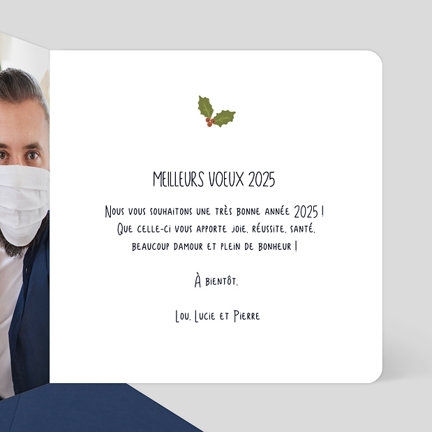 Carte de Voeux Particuliers Masques à motifs Intérieur Droit