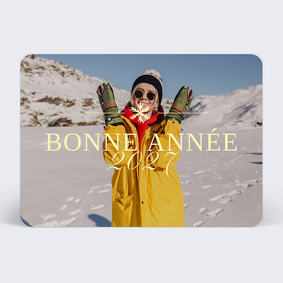 Carte de voeux Typo hivernale