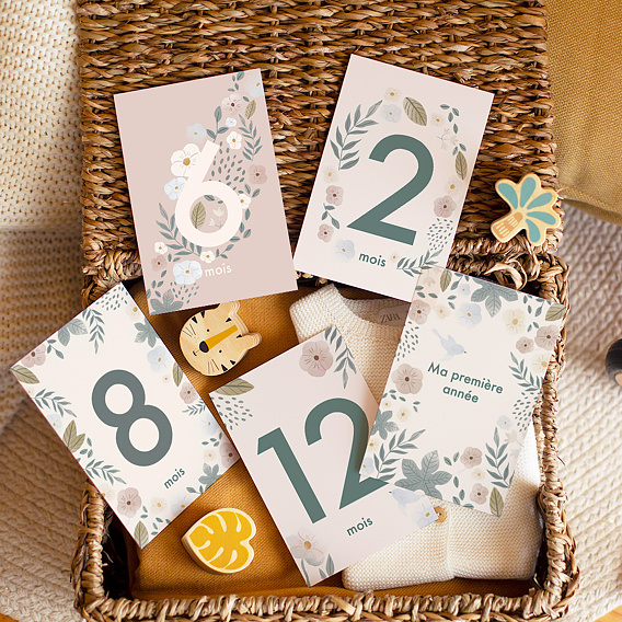 Carte étape bébé Magnolia