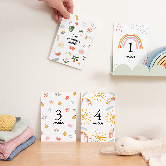 Carte étape bébé Pack Coloré