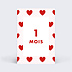 Carte étape bébé Cœur Carte 2