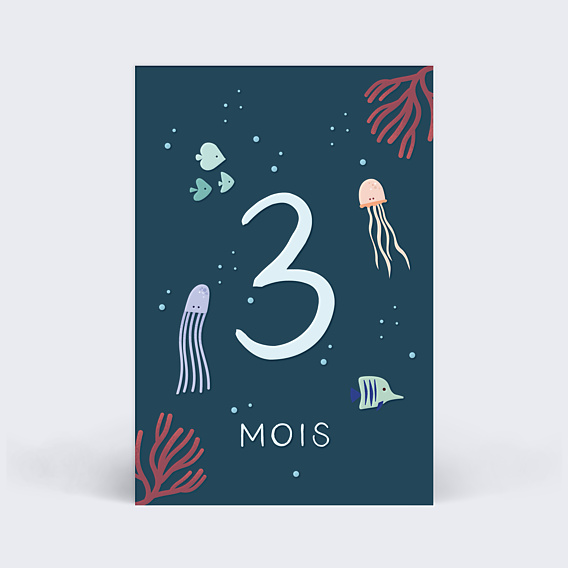 Carte Étape Bébé Océan
