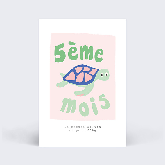 Carte Étape Bébé Grossesse animaux