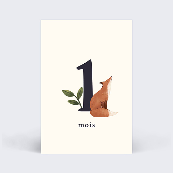 Carte Étape Bébé Jolie Forêt