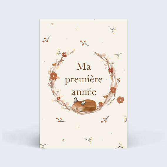 Carte étape bébé Renardeau Carte 1