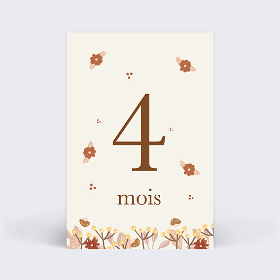 Carte Étape Bébé Renardeau