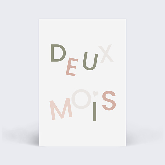 Carte étape bébé Jeu de Lettres Carte 3