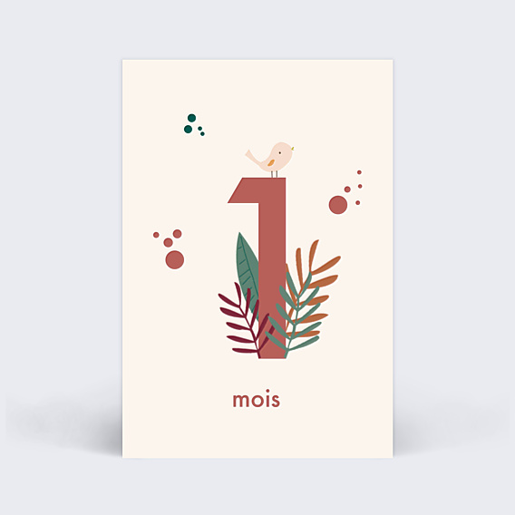 Carte Étape Bébé Petite Fleur