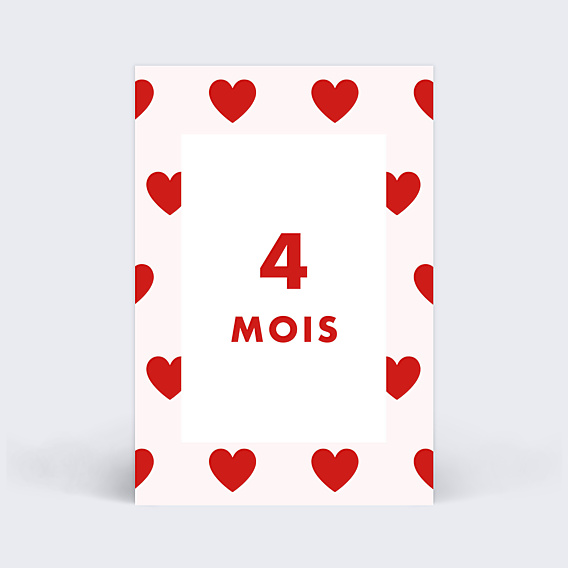 Carte Étape Bébé Cœur