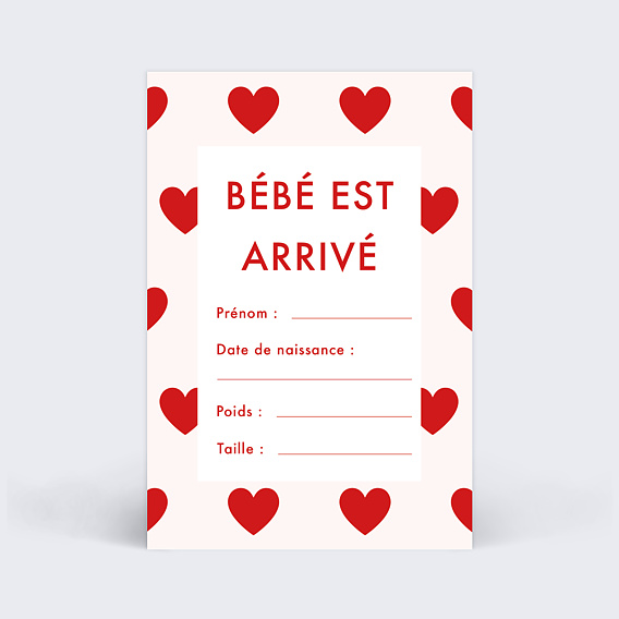 Carte étape bébé Grossesse Cœur Carte 6