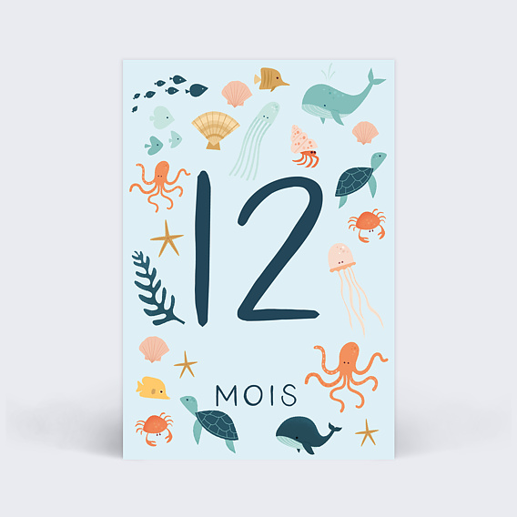 Carte étape bébé Océan Carte 6