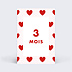 Carte étape bébé Cœur Carte 4