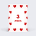 Carte étape bébé Grossesse Cœur Carte 4