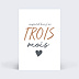 Carte étape bébé Mots Cœur Carte 4