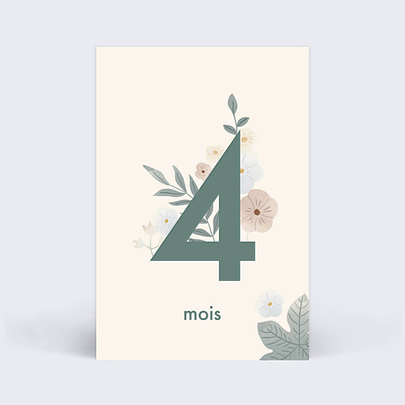 Carte Étape Bébé Magnolia