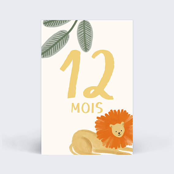 Carte Étape Bébé Jungle