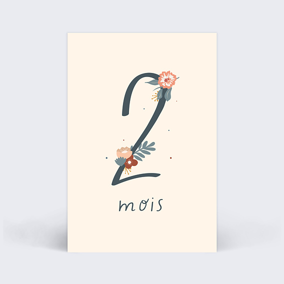 Carte étape bébé Jolie Cigogne Carte 3