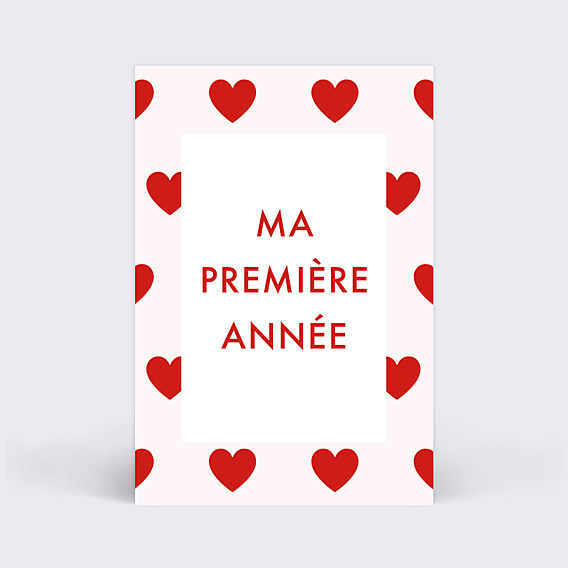 Carte Étape Bébé Cœur