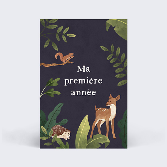 Carte Étape Bébé Jolie Forêt
