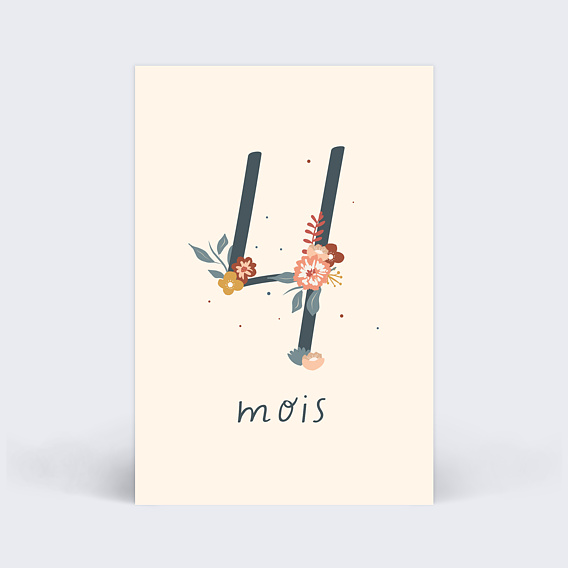 Carte étape bébé Jolie Cigogne Carte 5