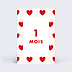 Carte étape bébé Grossesse Cœur Carte 2